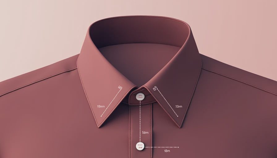 Illustration for men's shirt collar fit