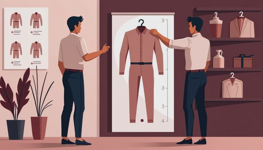 Visual context for men's shirt collar fit