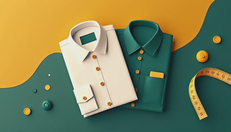 Visual context for men's dress shirt fit