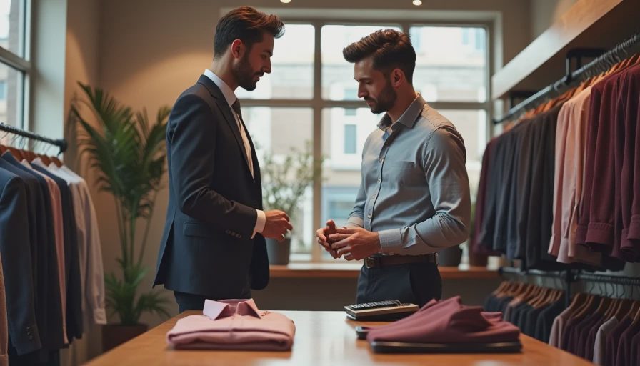 Visual context for cost per wear men's clothing