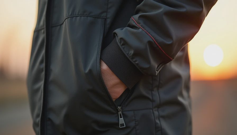 Visual context for men's jacket changes walk